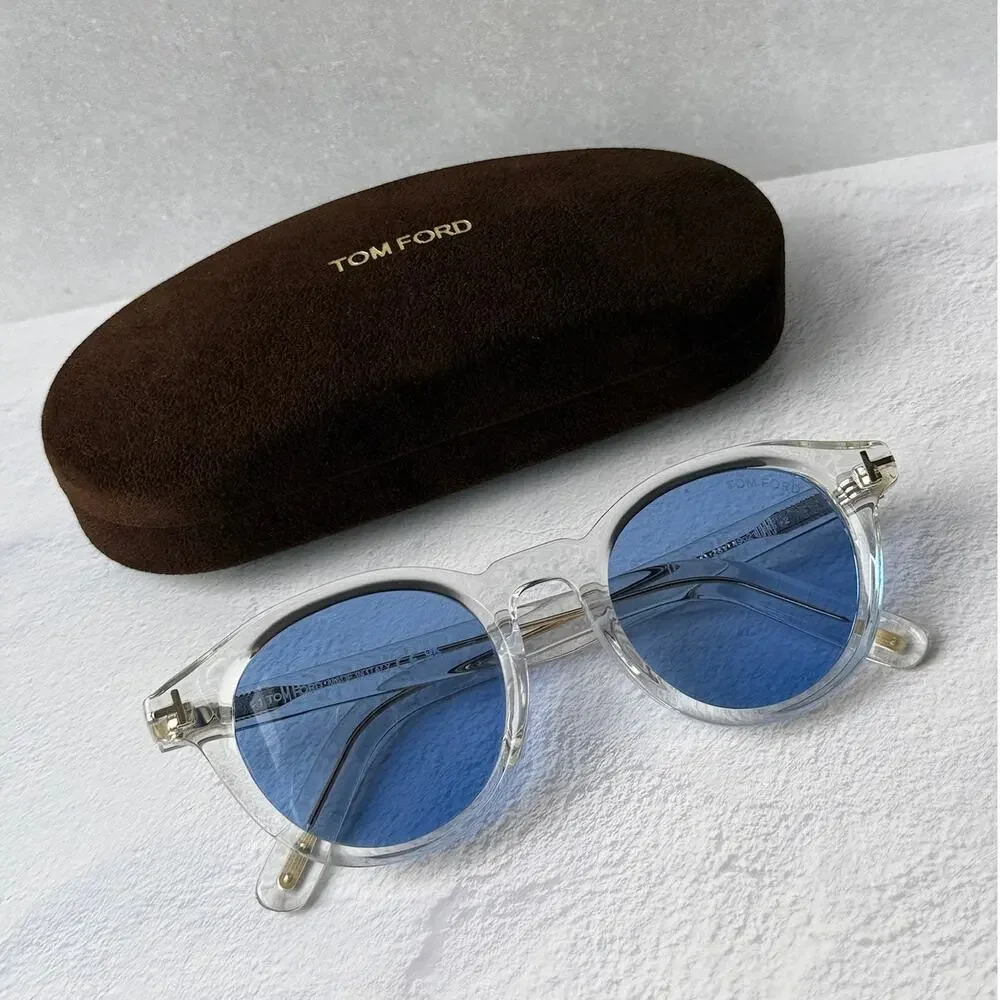 NEW Tom Ford FT1123-D Sunglasses in Clear Blue Lens $490